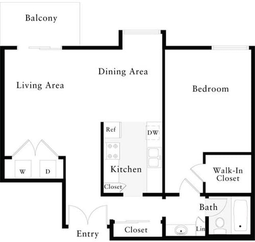 Floor Plan - 1 Bedroom A