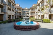 Courtyard with Fountain - Rose Gardens Apartments