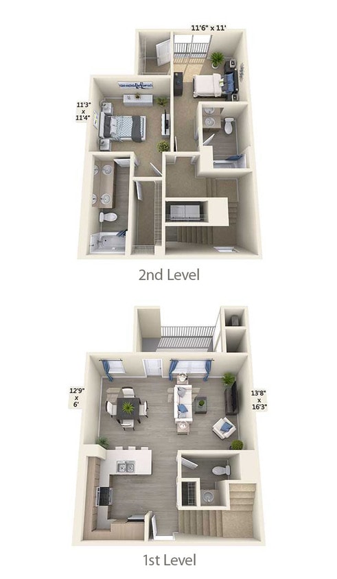 Floor Plan - B1T-1247sq