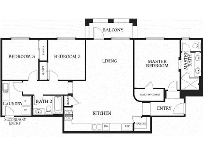 Floor Plan - 3 Bedroom D