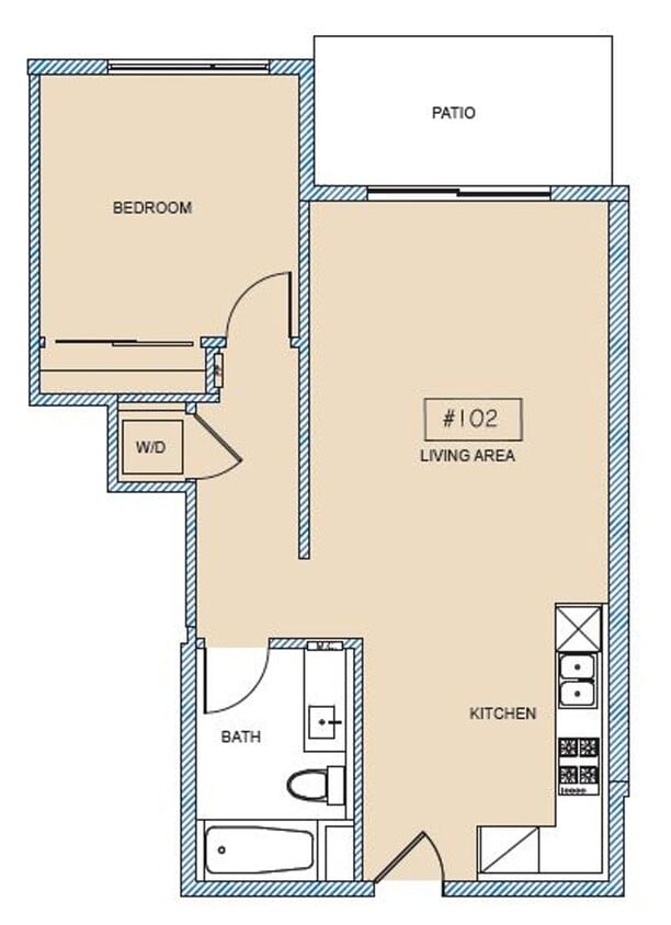 Floor Plan - 1A (1 bedroom)