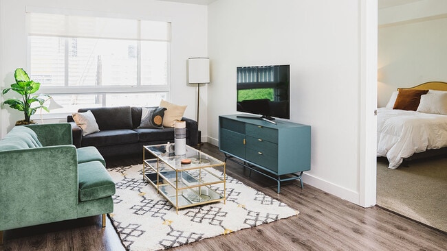 Apartments homes feature sustainable wood flooring. - Axis