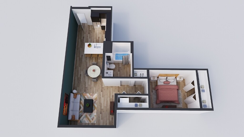 Floor Plan - 1 Bedroom A3