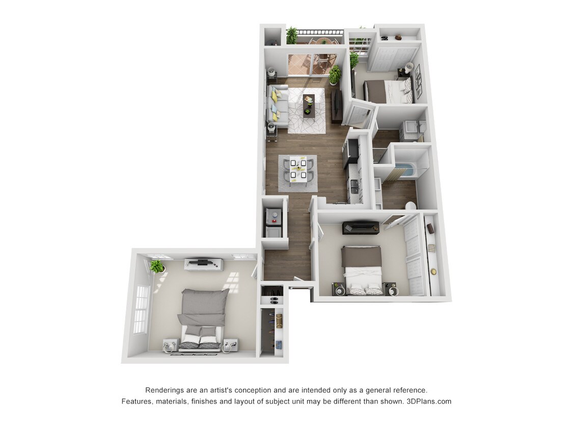 Floor Plan - 3 Bed 2 Bath E