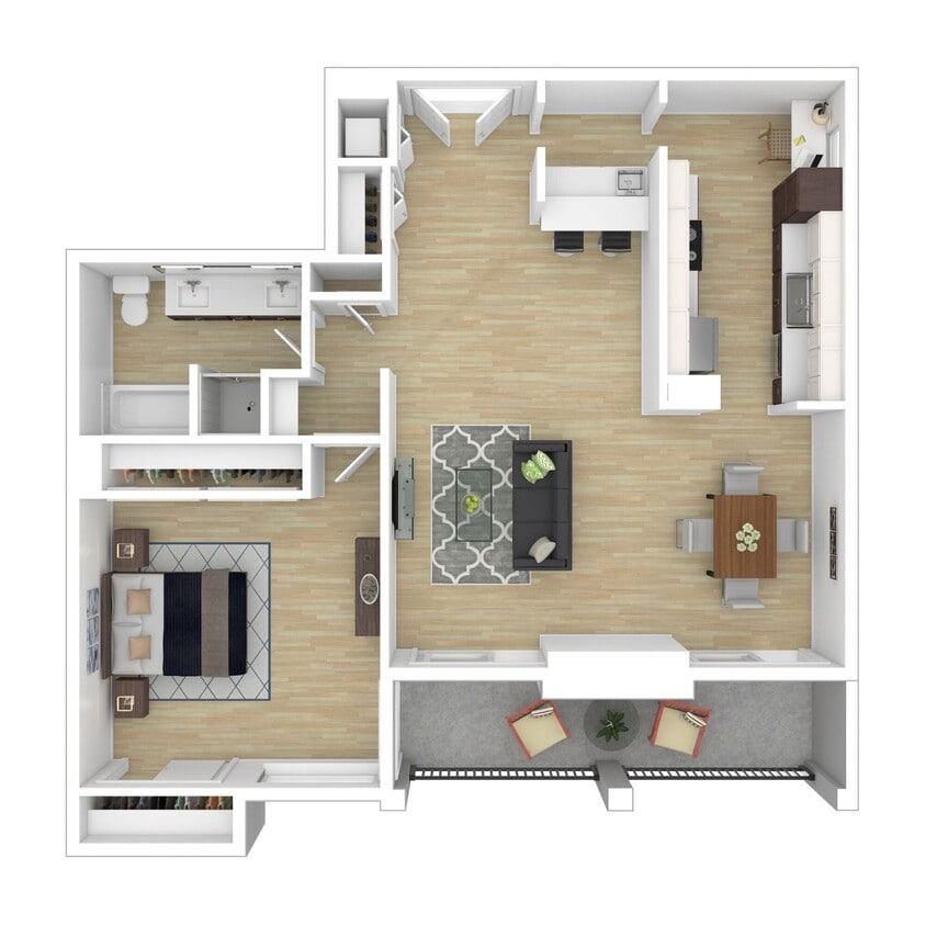Floor Plan - 1x1X F