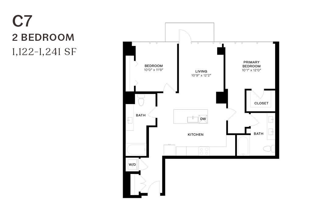 Floor Plan - Two Bedroom C7