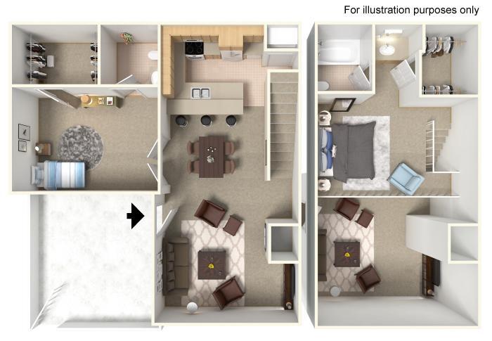 Floor Plan - 2x2 B