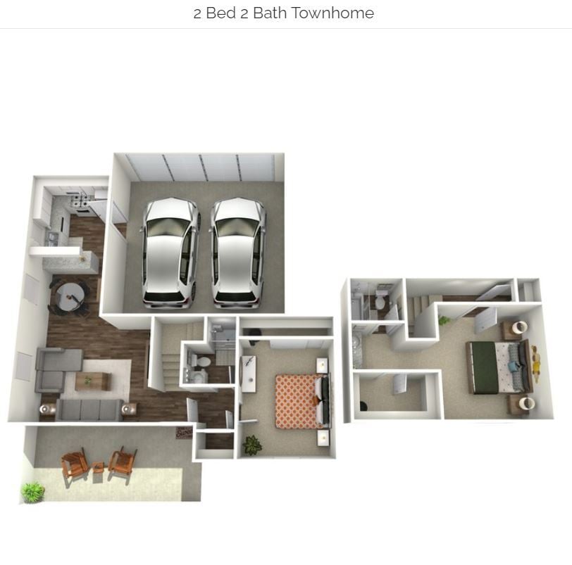 Floor Plan - Two Bedroom Townhouse