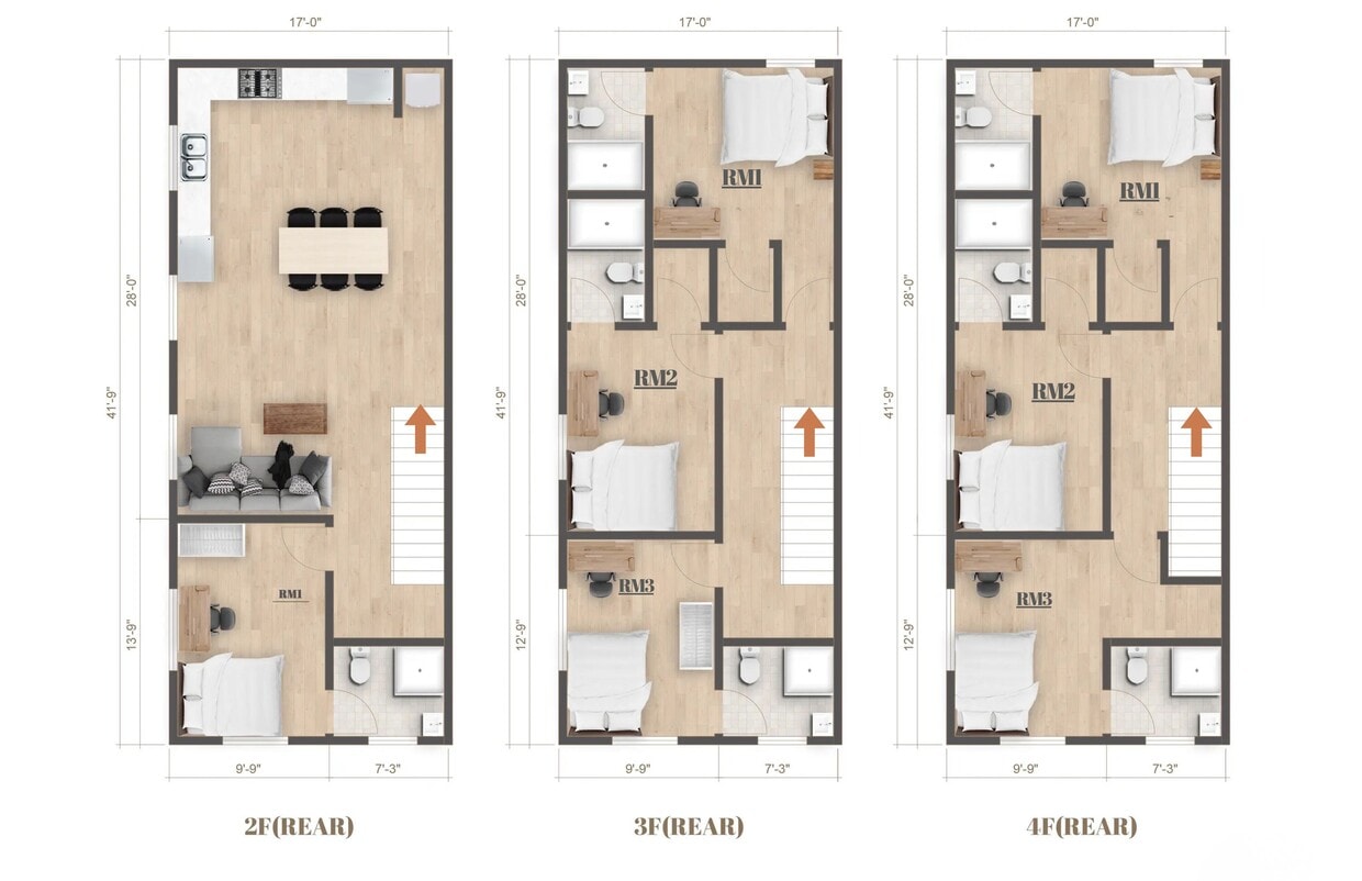 1297 1/2 Floor Plan - 1297 1/2 FL2 Private Suite in Shared 7B7B