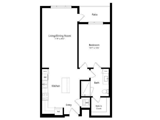 1-B.1 1 bed 1 bath 772 - 1-B.1