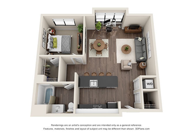 Floor Plan - ONE BEDROOM | ONE BATH A3.1