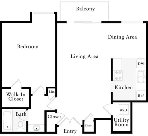 Floor Plan - 1 Bedroom C