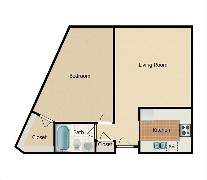 Hermosa J Floor pna - Hermosa J - 1X1B - (1BR) Large