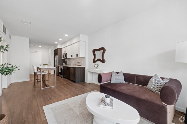 2BR, 1BA - 800SF - Living Room - Maru Apartments