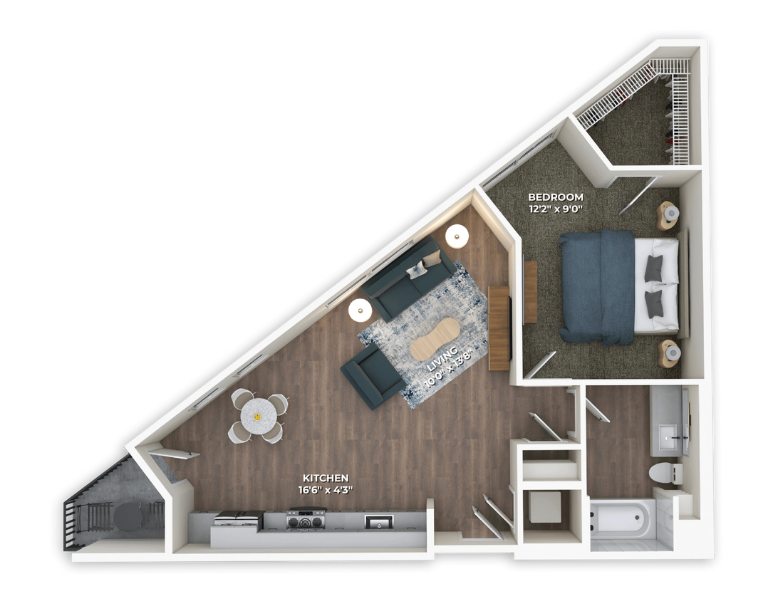 Floor Plan - A5 One Bedroom