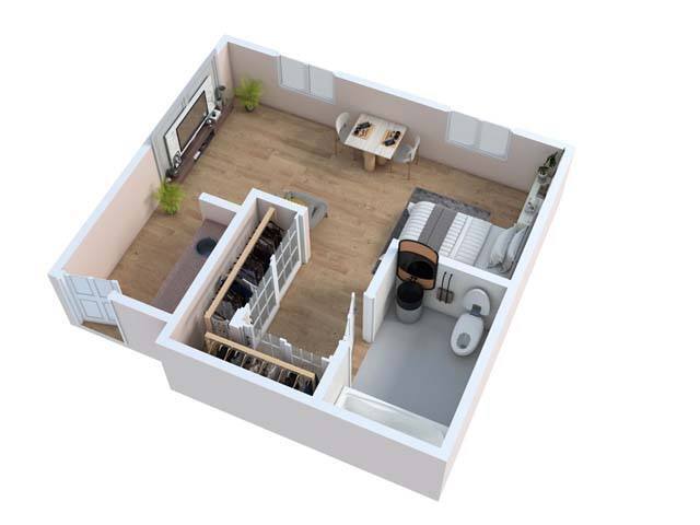 Floor Plan - Studio - Deluxe - S2 & S2V