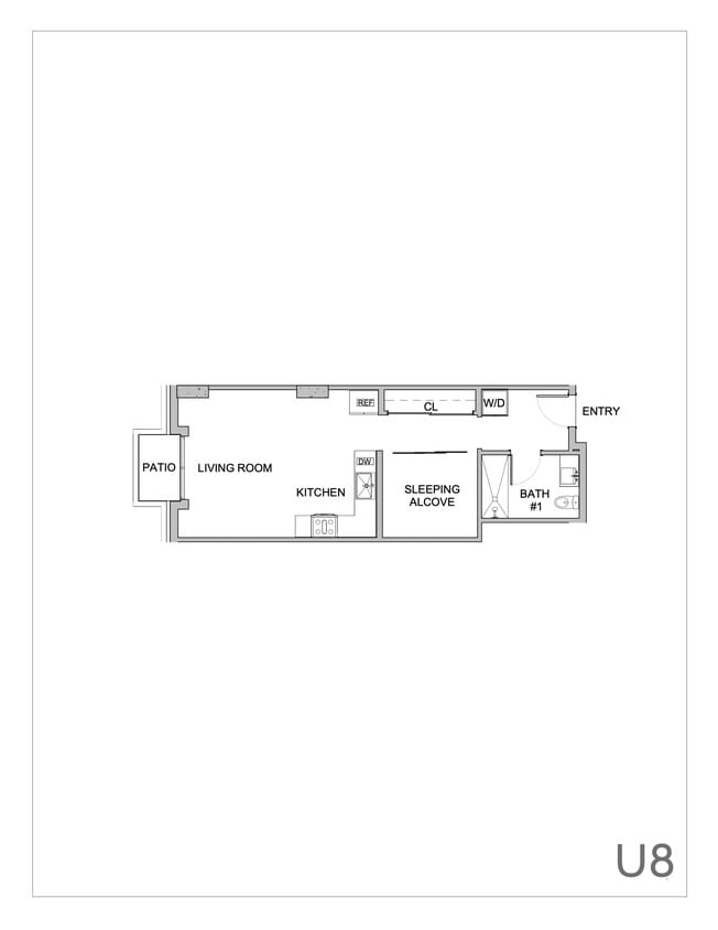 Floor Plan - 1 x 1 Urban/Junior U7/8