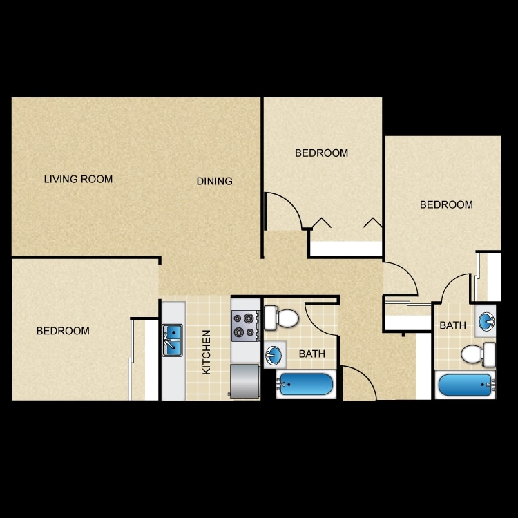 3BR/2BA - 3 Bed 2 Bath