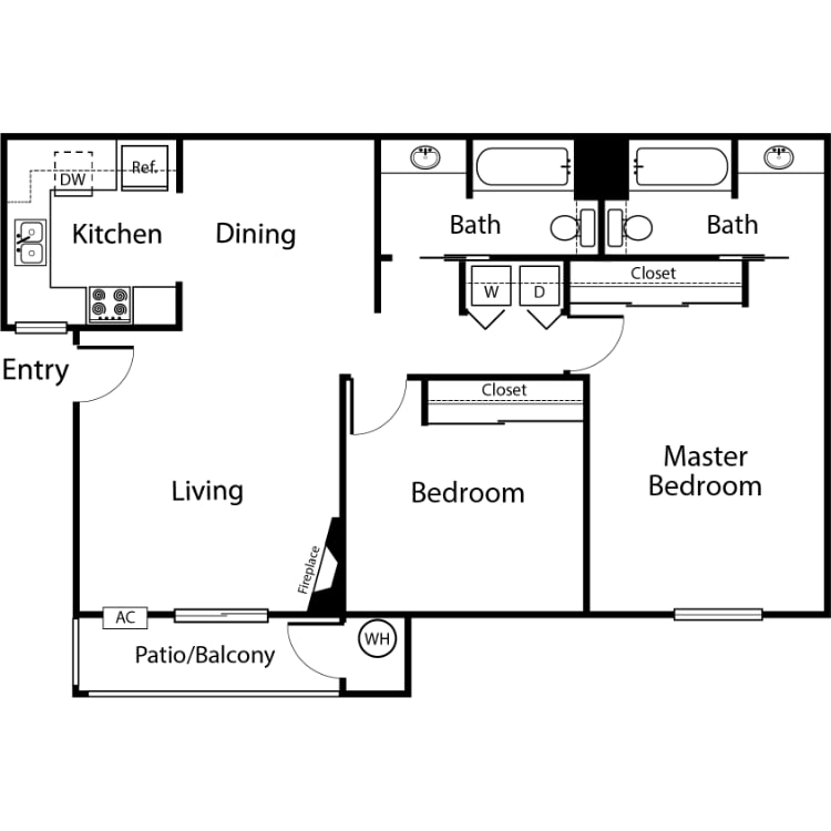 Plan_B_2BD_2BA_928sqft_650657.png - 2 Bedroom 2 Bathroom (A)