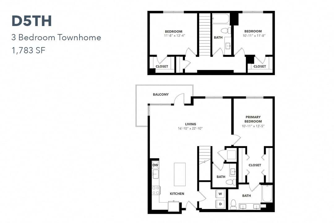Floor Plan - Three Bedroom D5TH