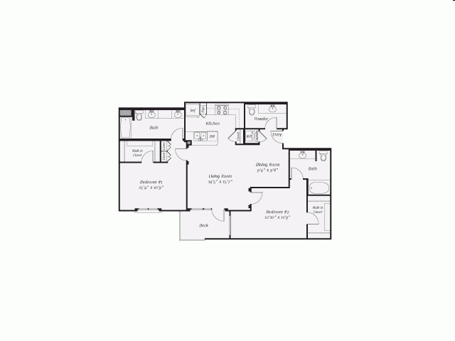 2BR/2.5BA - 2 Bed 2.5 Bath Plan C