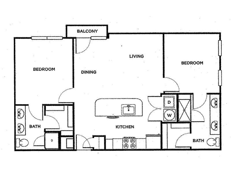 Floor Plan - 2 Bedroom Villa B2