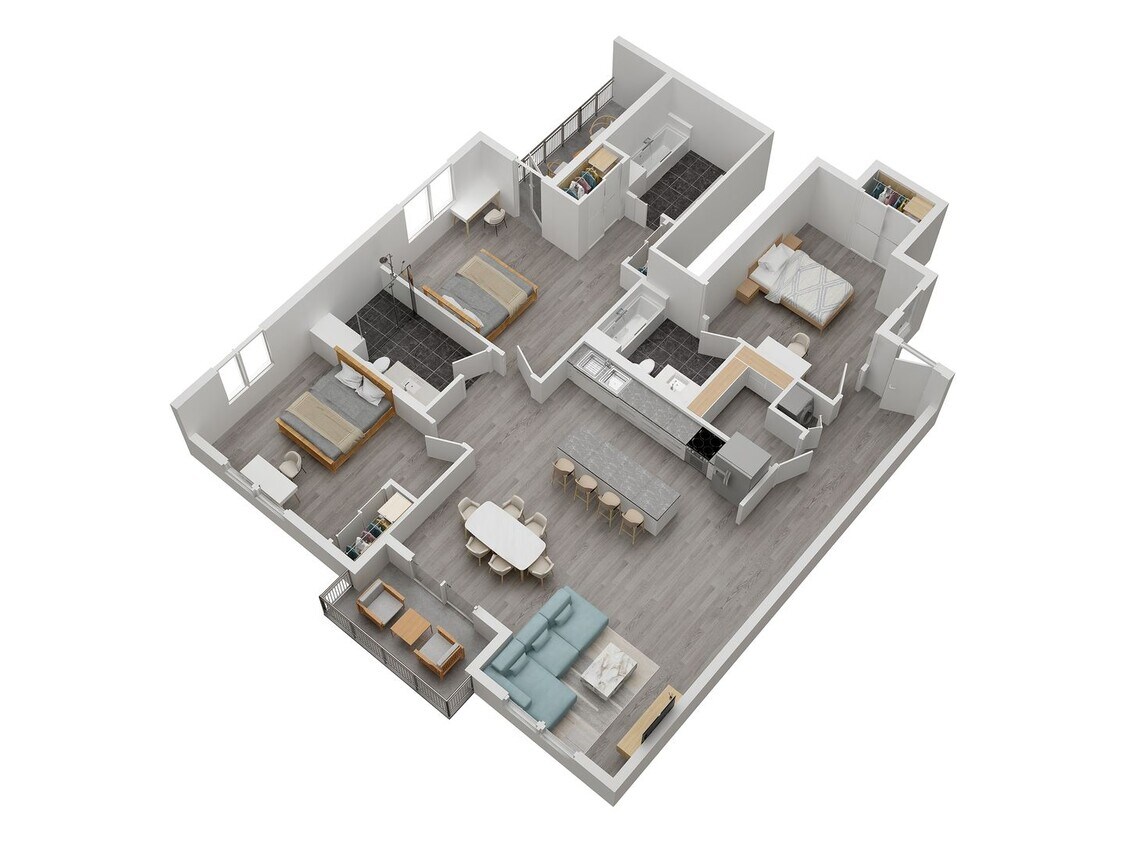 Floor Plan - Orion 1037 Dewey Floor Plan Type E Unit 204 