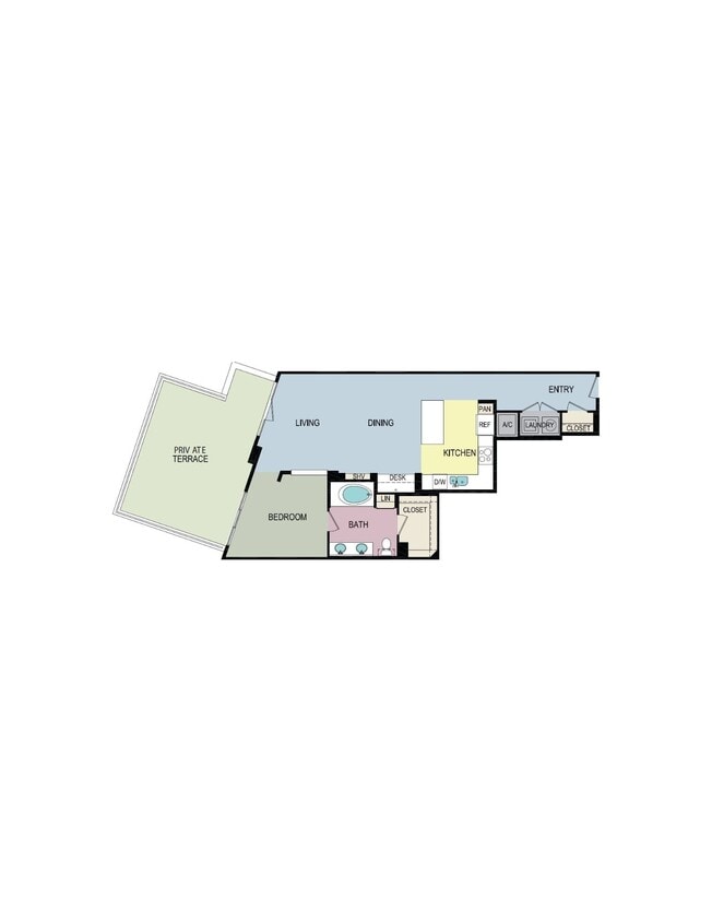 Floor Plan - 1C-Floorplan-Balcony/patio