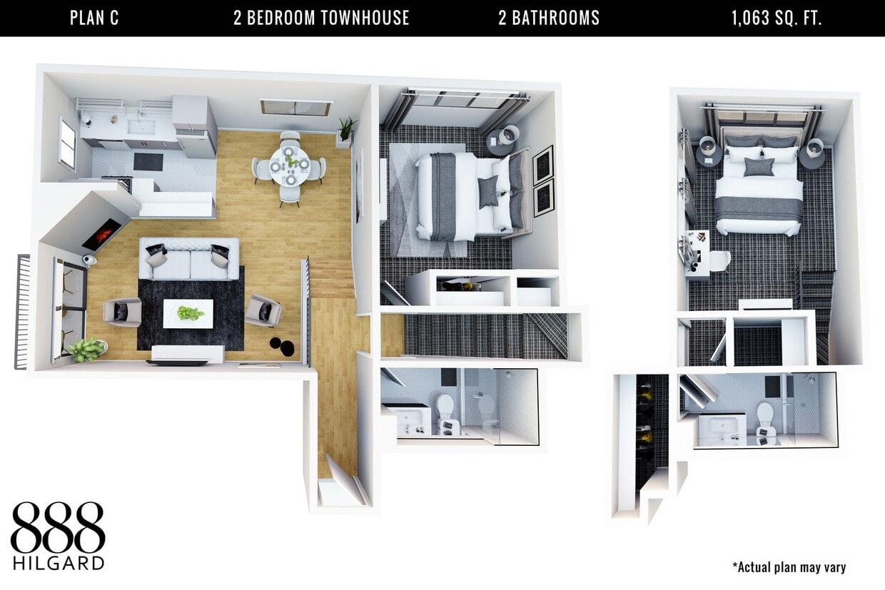 Floor Plan - 2 +2 Townhouse Furnished