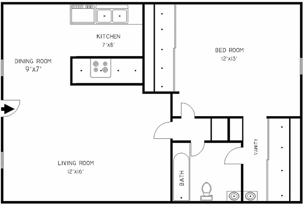 Floor Plan - One Bedroom Deluxe