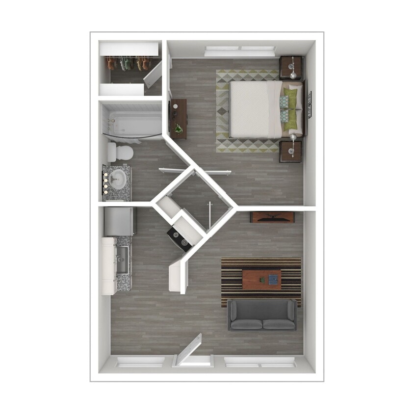 Floor Plan - One Bedroom