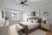Virtually staged bedroom - 7610 Lansing Dr House