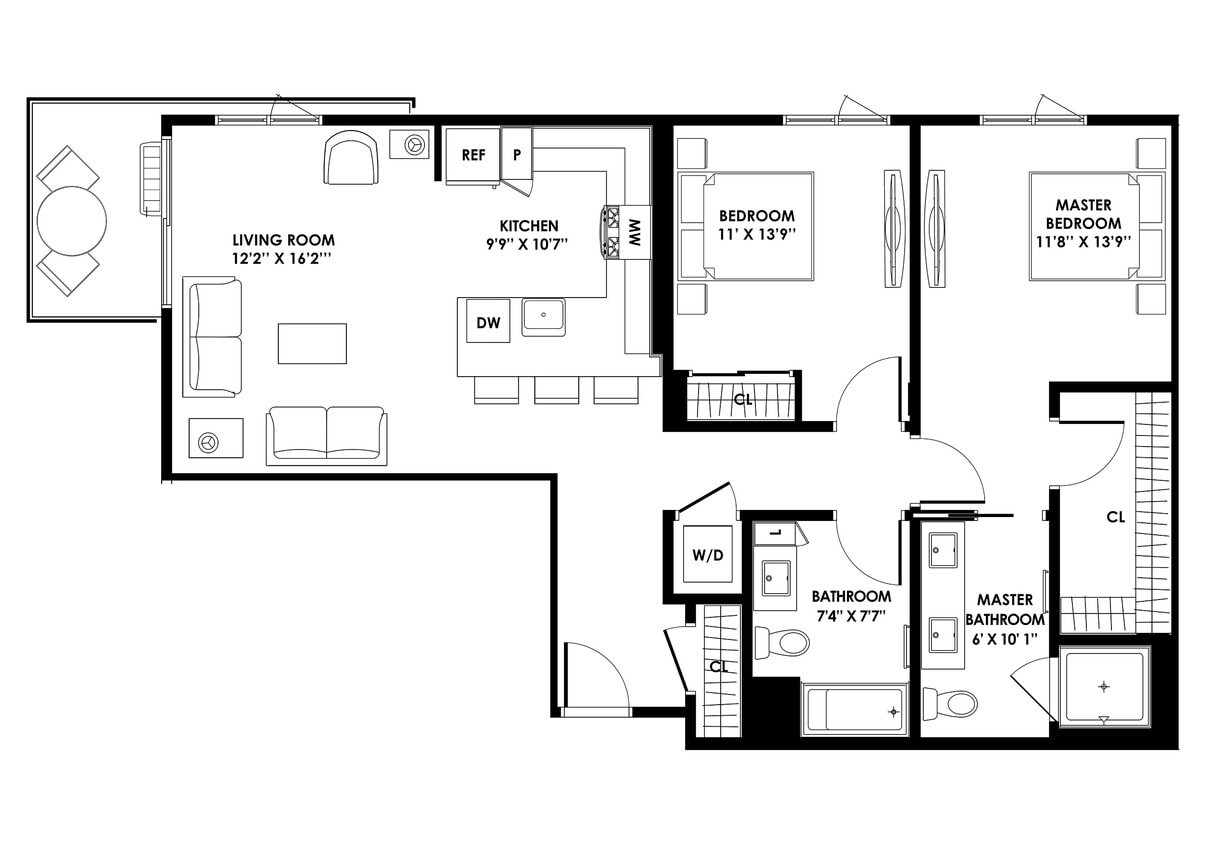 Floor Plan - 2B-1