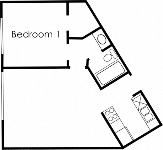 Floor Plan - 1BR 1BA PH - FLOOR PLAN I - 972 HILGARD