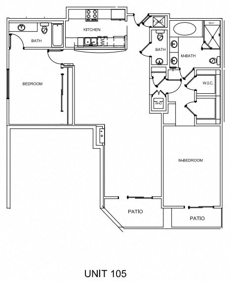 Floor Plan - 2 Beds, 2.5 Baths