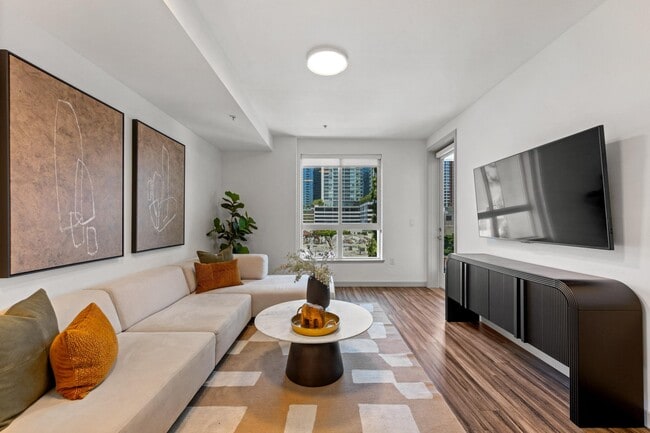 Living Room Space at G12 Apartments in Los Angeles, CA 90015 - G12
