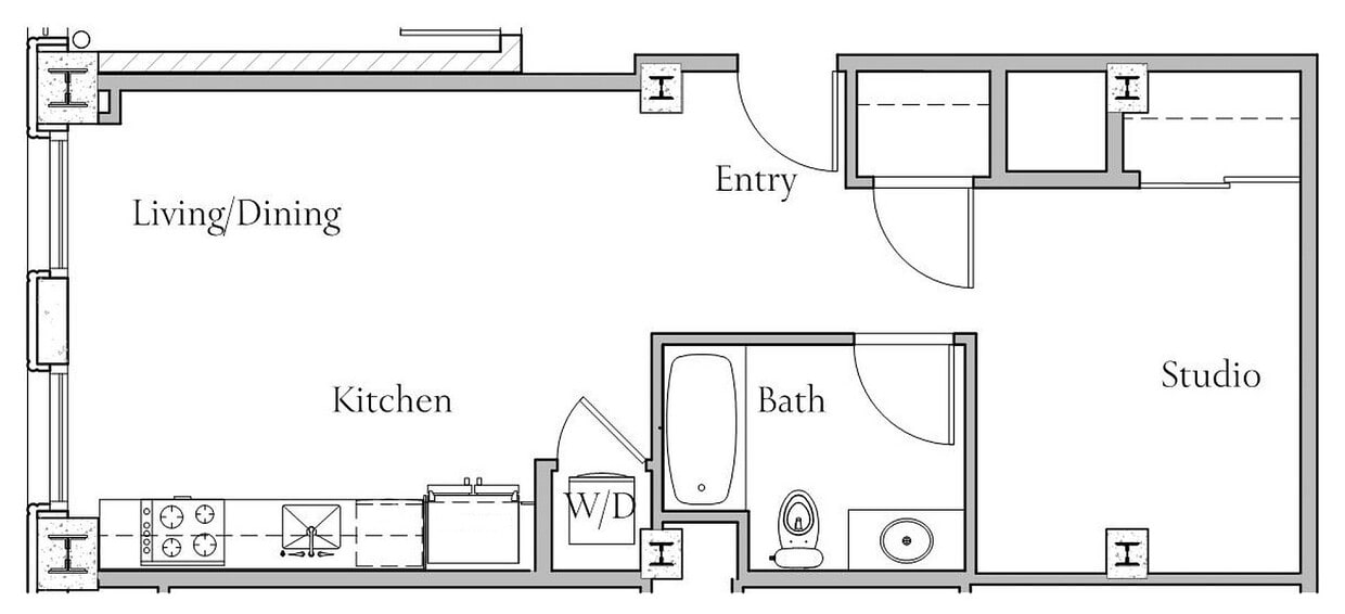 Studio E Floorplan - Studio - E