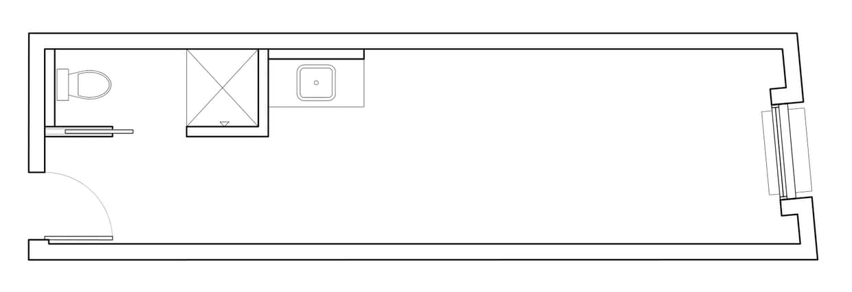 Floor Plan - 103-C 218 sqft