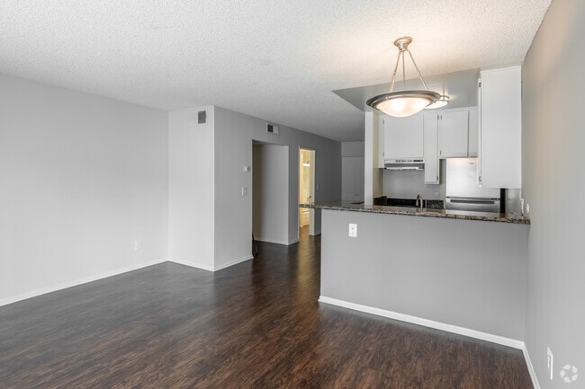 Studio, 1BA - Alsace - 541SF - Kitchen and Living Room - Versailles on the Lake Apartments