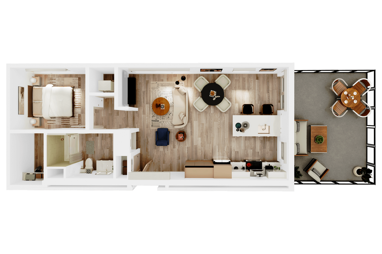 Floor Plan - The Culver - One Bedroom Penthouse
