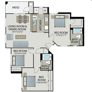 Floor Plan - 2x2JACA