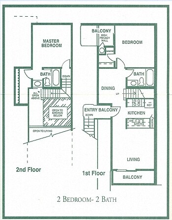 Floor Plan - 2 Bedroom 2 Bathroom