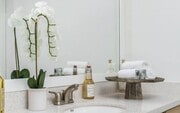 Single Vanity with Quartz Countertops - Villas at the Gardens Apartments