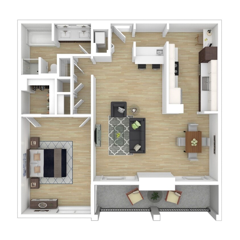 Floor Plan - 1x1X E