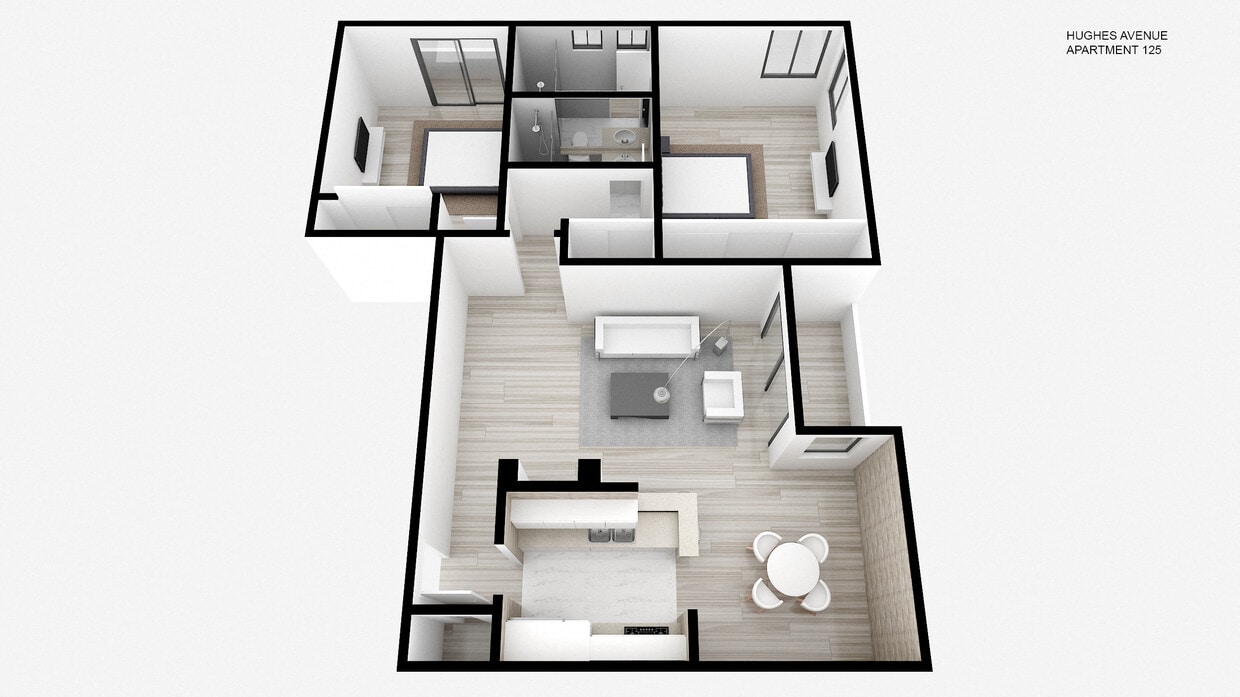 Floor Plan - Two Bed ~ Two Bath