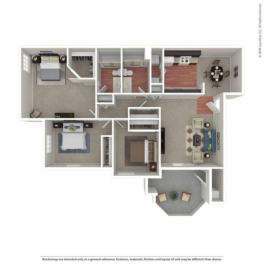 Floor Plan - 3 Bedroom / 2 Bath