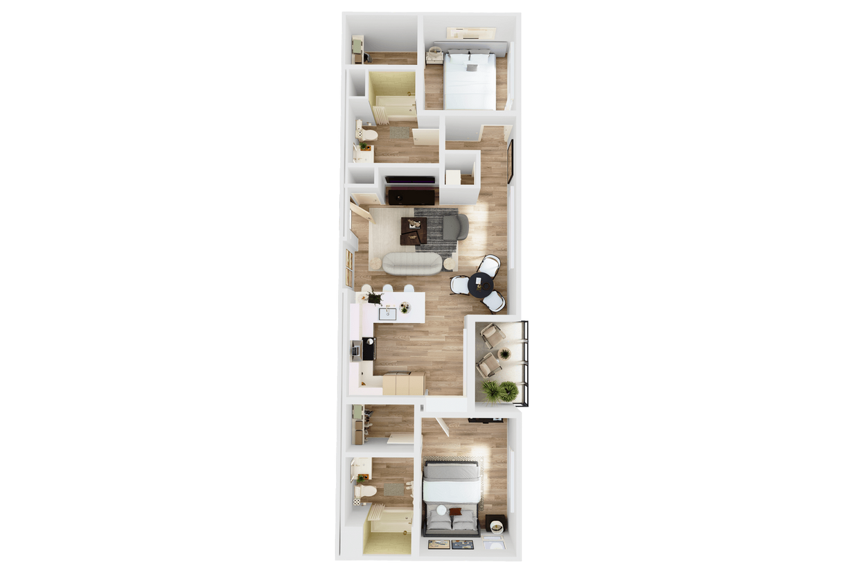 Floor Plan - The Fairmont - Two Bedroom