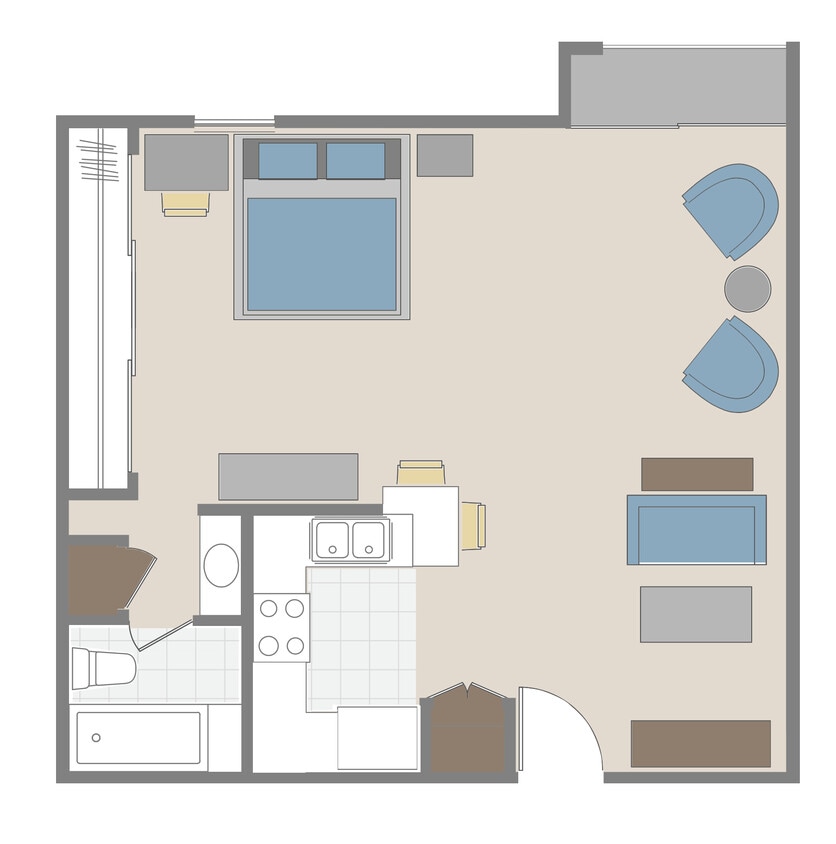 Floor Plan - Deluxe Studio