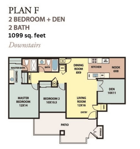 Floor Plan - Plan F Downstairs