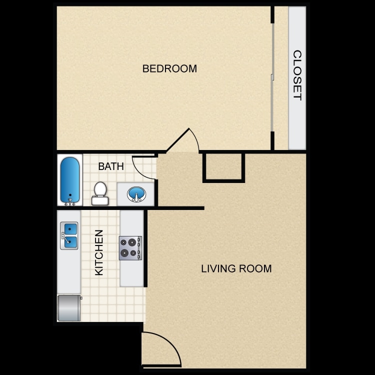 1BR/1BA